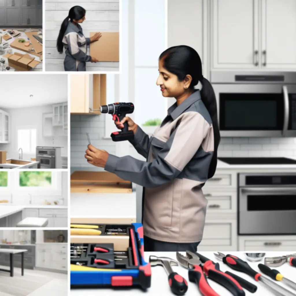 Profesjonalny montaż kuchni przez zespół KitchenHomeCo